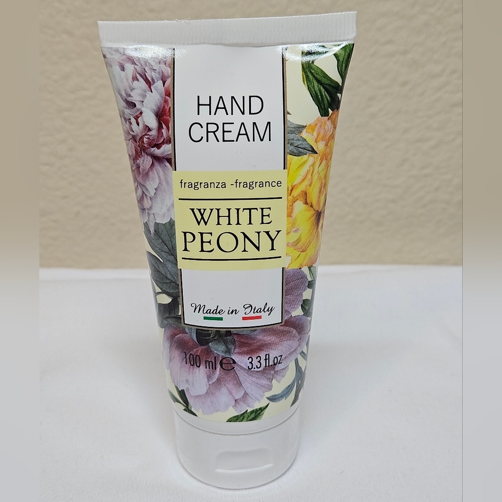 White Peony Hand Cream NEW 100ml Made in Italy Floral Moisturizing Lotion